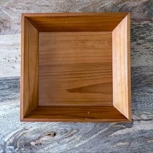 Wooden Tray with Lovely Honey Color Catch All Tray VTG